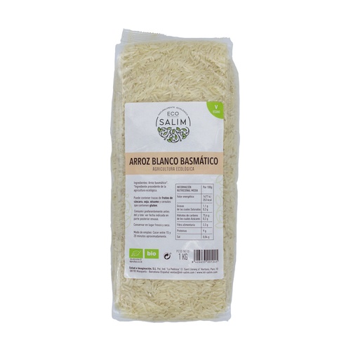 Arròs Basmàtic Blanc ecològic